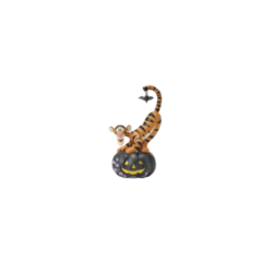 Figurine Tigrou sur une citrouille avec une chauve-souris - Disney Traditions 6017944