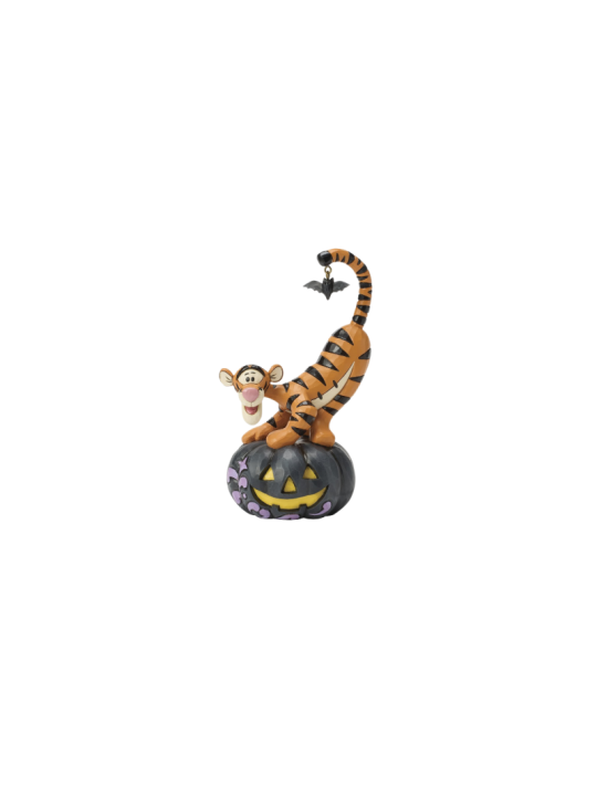 Figurine Tigrou sur une citrouille avec une chauve-souris - Disney Traditions 6017944