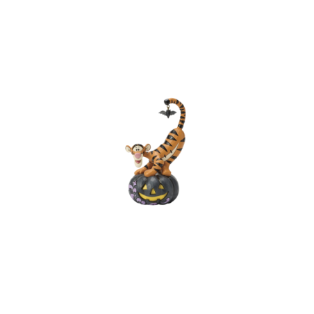 Figurine Tigrou sur une citrouille avec une chauve-souris - Disney Traditions 6017944