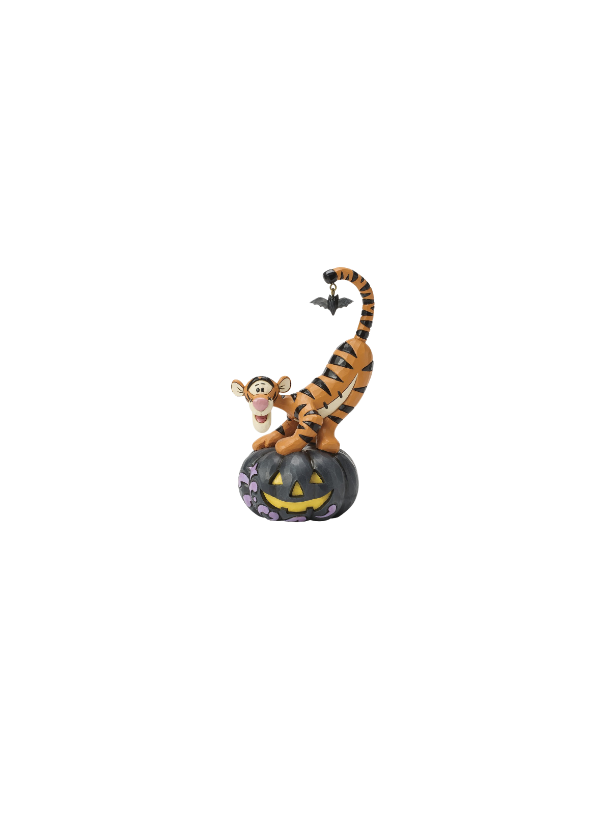 Figurine Tigrou sur une citrouille avec une chauve-souris - Disney Traditions 6017944