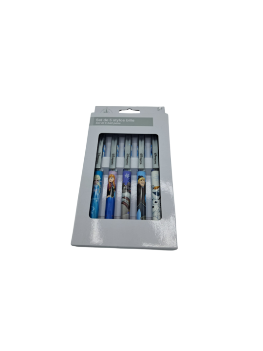 Set de 5 stylos La Reine des neiges Frozen Disneyland Paris