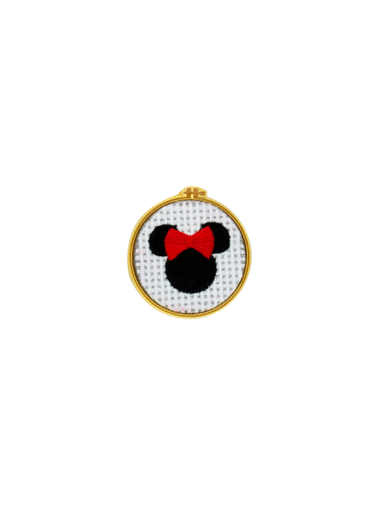Pin's loungefly cross stitch minnie mouse