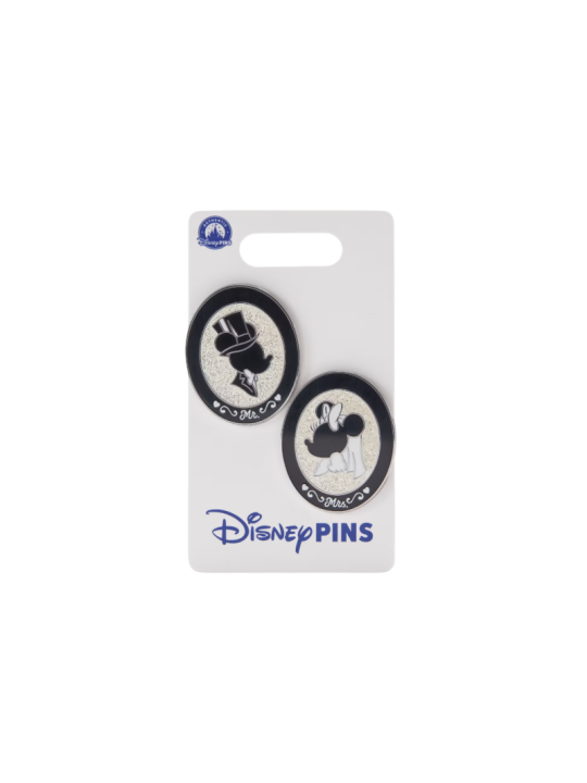 Ensemble de pin's Mickey et Minnie en ombres chinoises "Monsieur et Madame" Disney