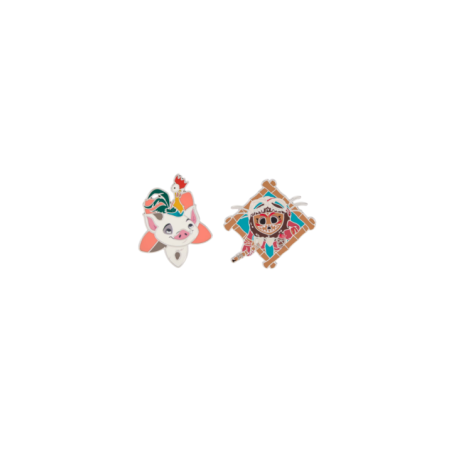 Ensemble de pin's Pua, Heihei et Kakamora Vaiana Disney