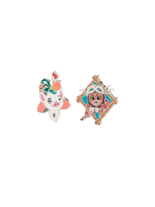 Ensemble de pin's Pua, Heihei et Kakamora Vaiana Disney