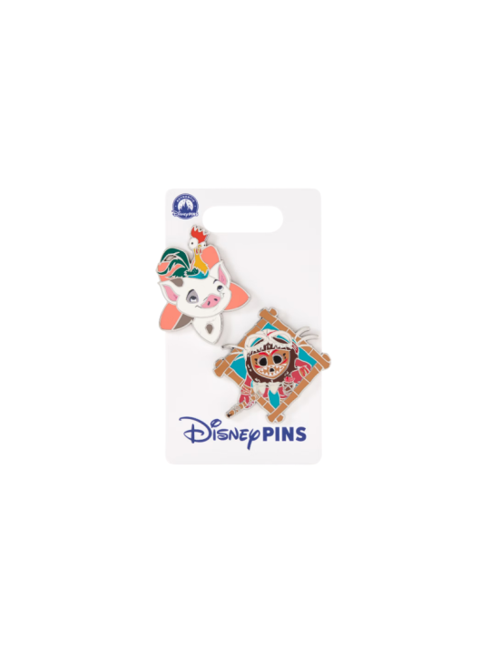 Ensemble de pin's Pua, Heihei et Kakamora Vaiana Disney