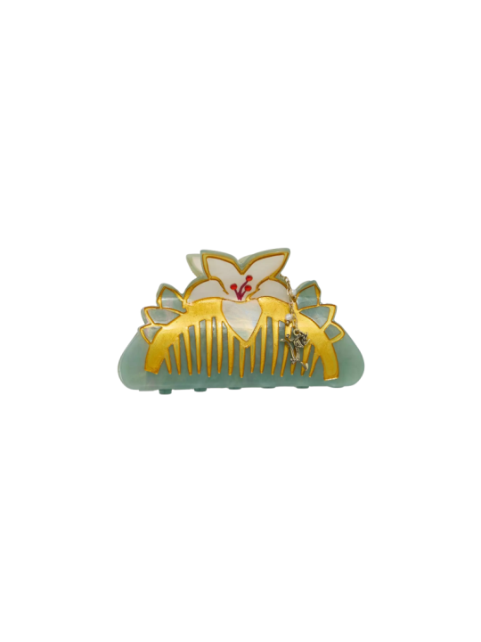 Pince à cheveux floral with charm Mulan Disney Import