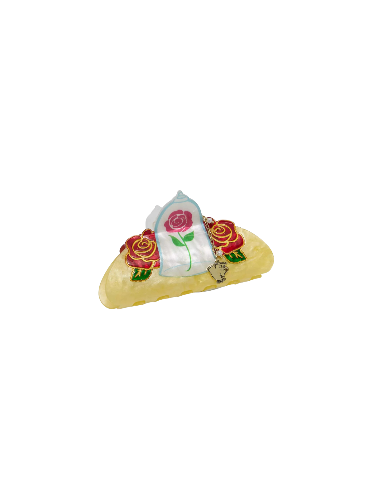 Pince à cheveux rose claw La belle & la bête Disney Import
