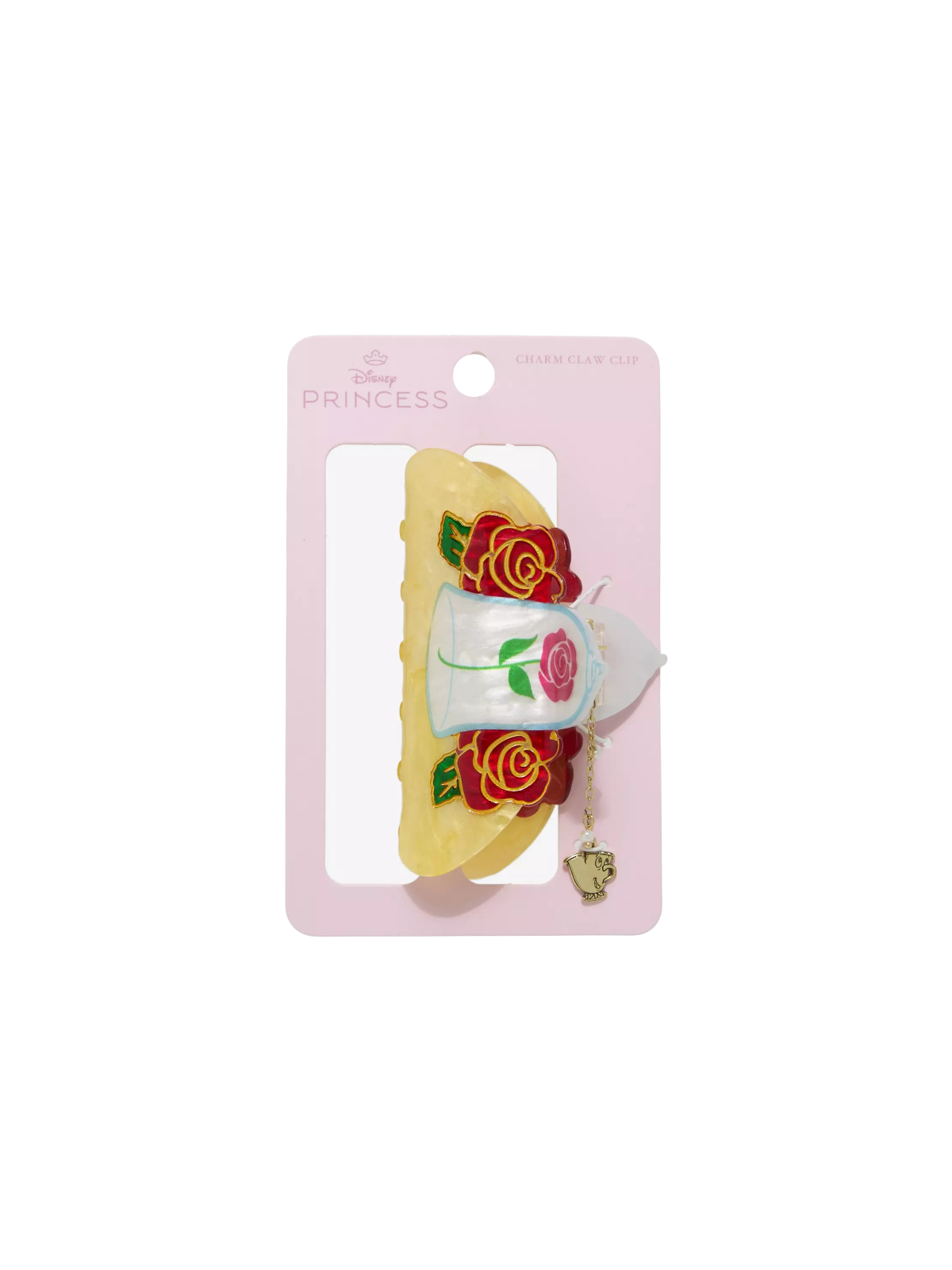 Pince à cheveux rose claw La belle & la bête Disney Import