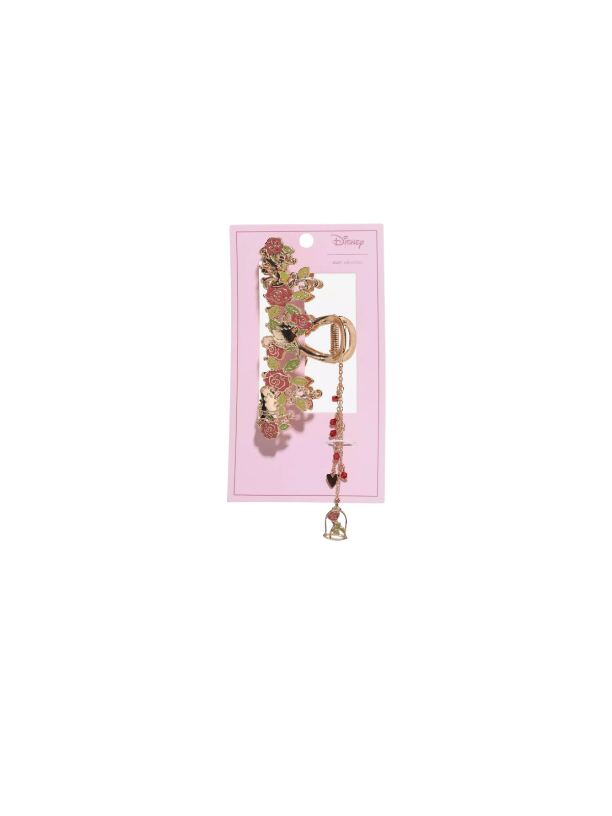 Pince à cheveux rose métal La belle & la bête Disney Import