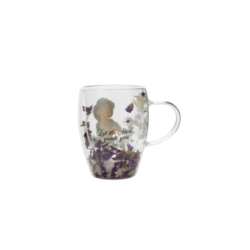 Verre avec fleurs sechées Jasmine Disney