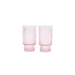 Verres à tête de Mickey roses lot de 2 Home Haven Disney