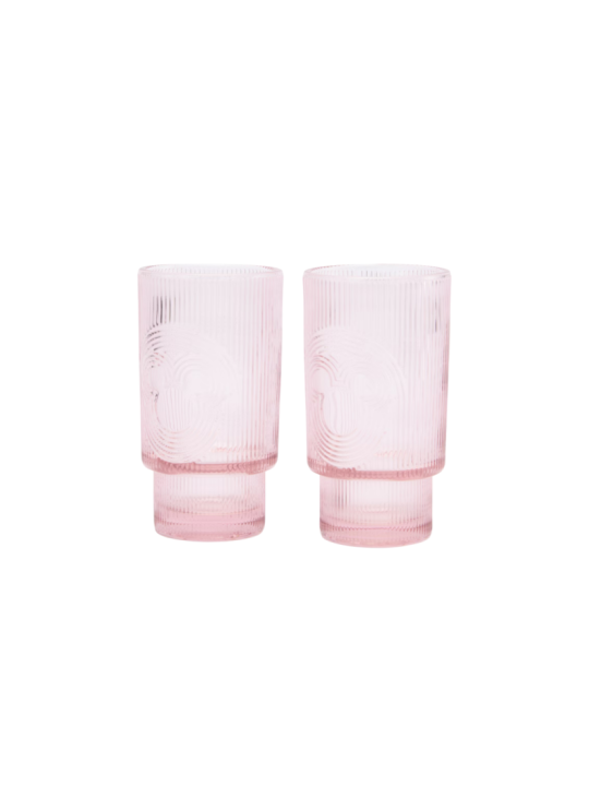 Verres à tête de Mickey roses lot de 2 Home Haven Disney
