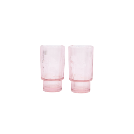 Verres à tête de Mickey roses lot de 2 Home Haven Disney