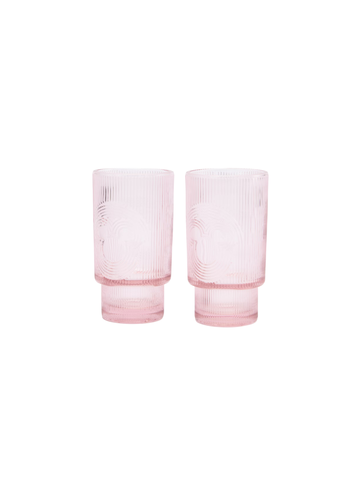 Verres à tête de Mickey roses lot de 2 Home Haven Disney