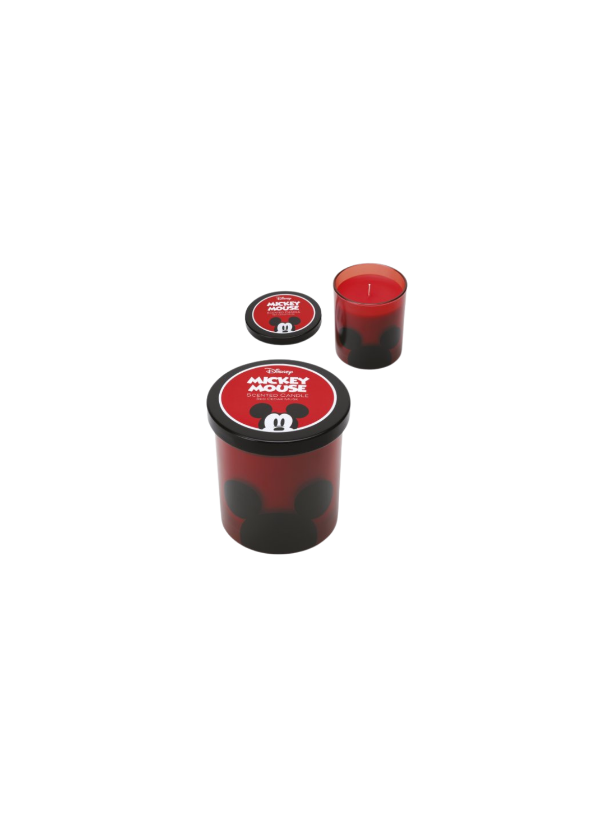 Bougie en verre Mickey Mouse Musc de cèdre rouge Disney