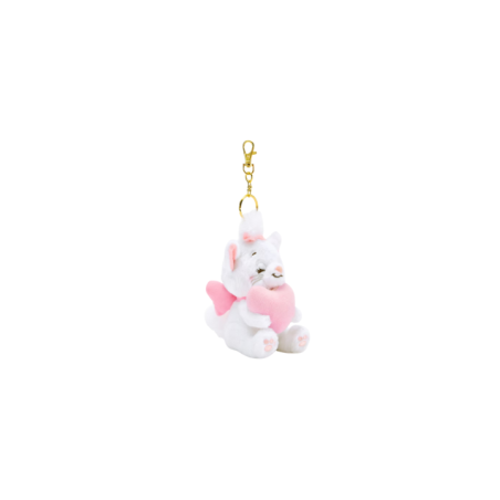 Porte-clés petite peluche Marie avec coeur Les Aristochats Disney Store Japon