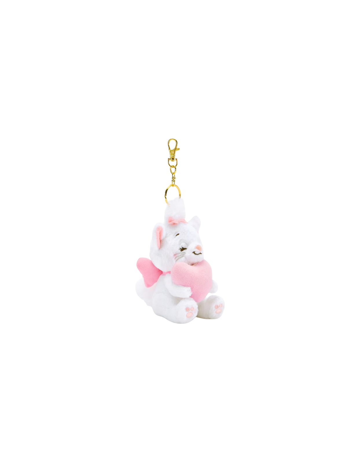 Porte-clés petite peluche Marie avec coeur Les Aristochats Disney Store Japon