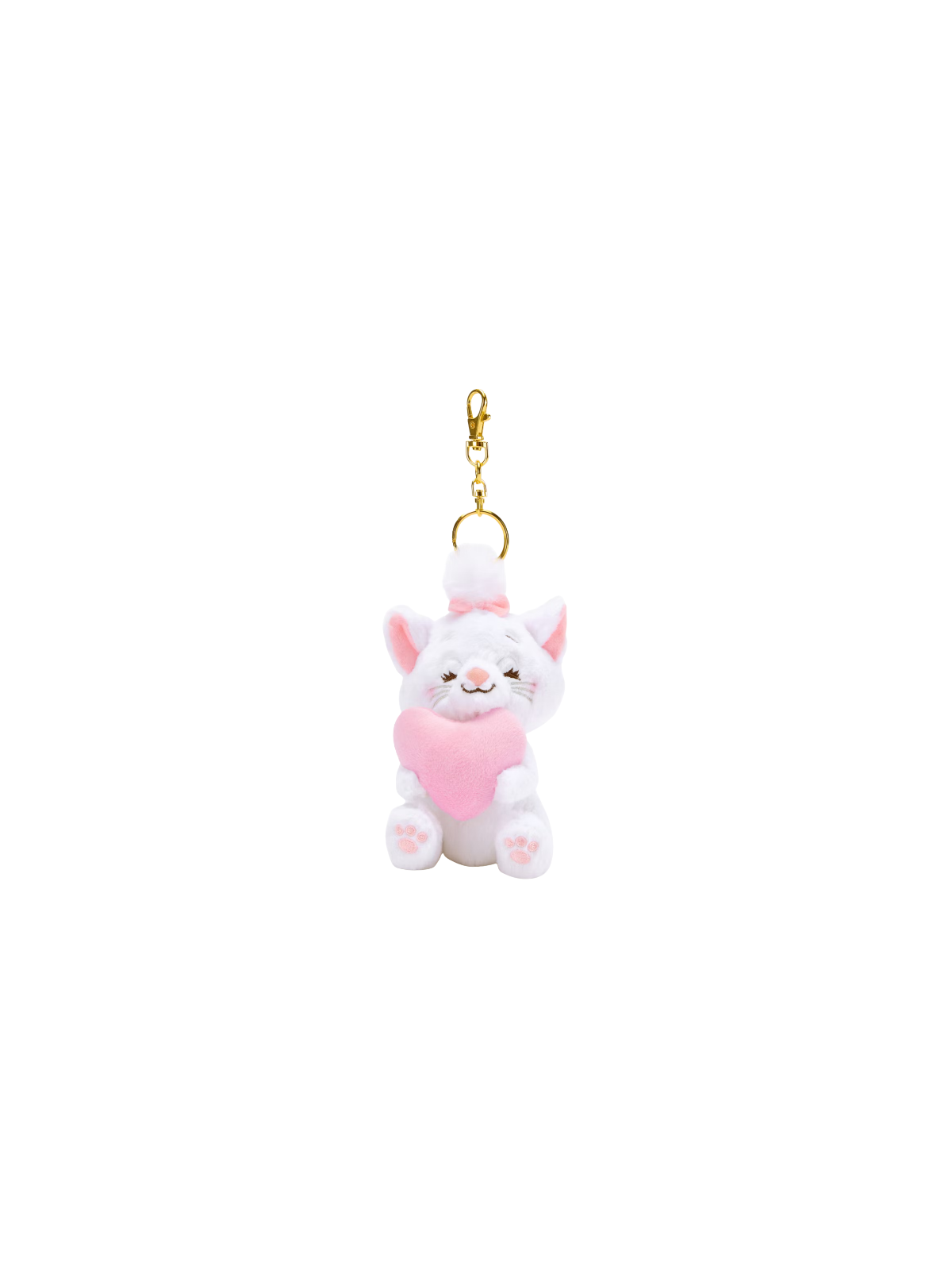 Porte-clés petite peluche Marie avec coeur Les Aristochats Disney Store Japon