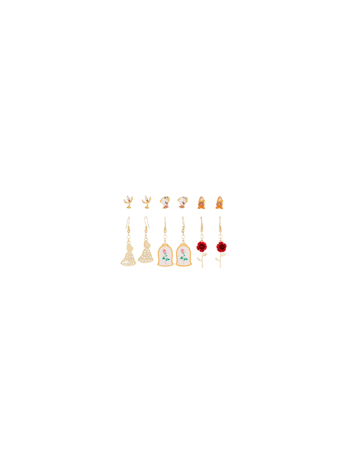 Boucles d'oreilles La belle & la bête Import Disney