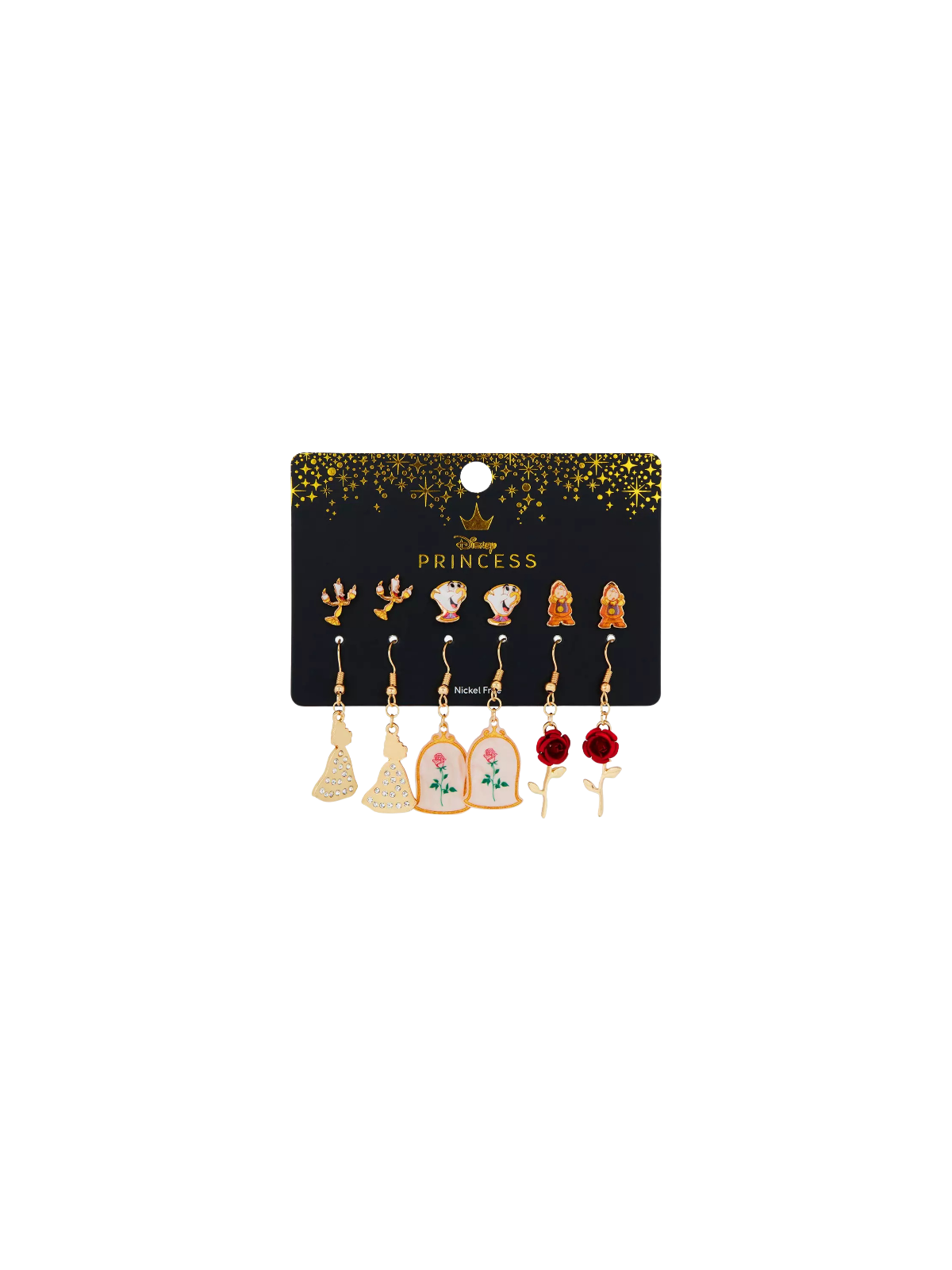 Boucles d'oreilles La belle & la bête Import Disney