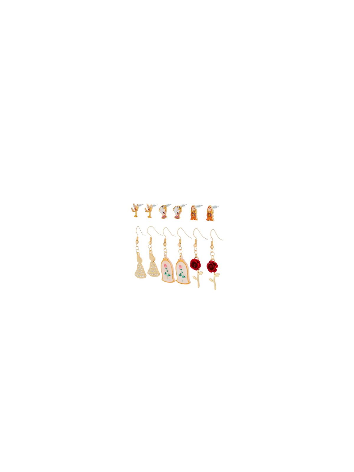 Boucles d'oreilles La belle & la bête Import Disney