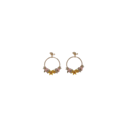 Boucles d'oreilles floral hoop Raiponce Disney Import