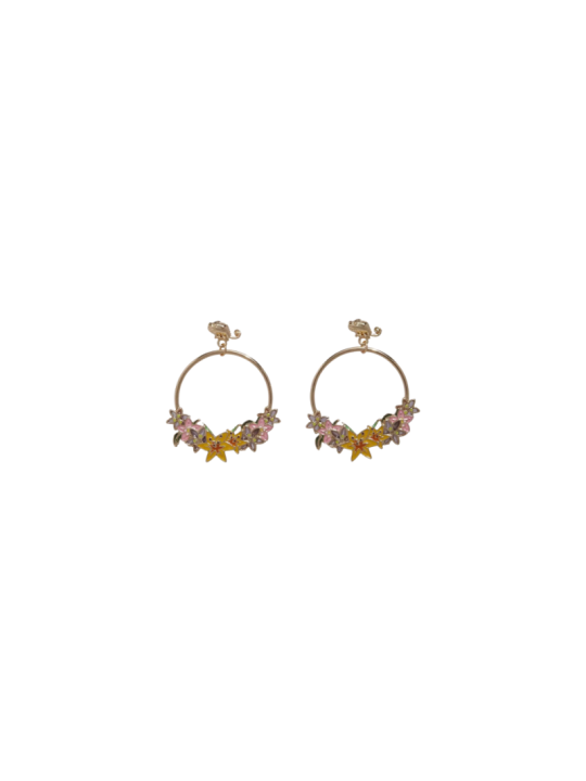 Boucles d'oreilles floral hoop Raiponce Disney Import