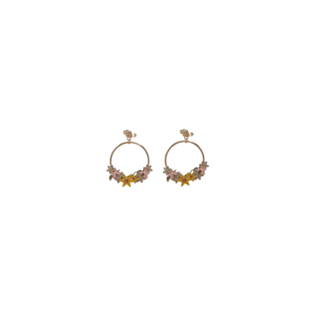 Boucles d'oreilles floral hoop Raiponce Disney Import