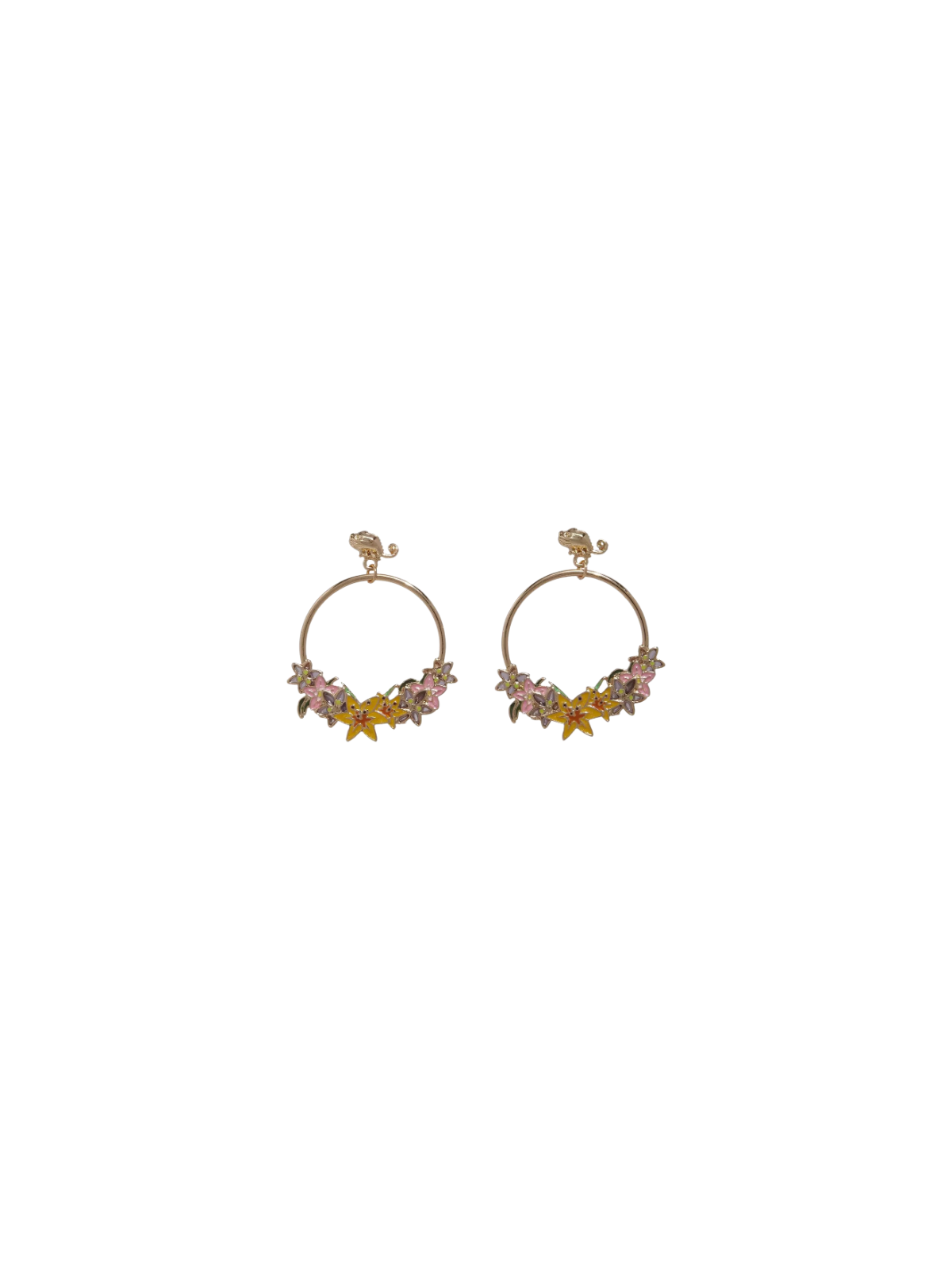 Boucles d'oreilles floral hoop Raiponce Disney Import