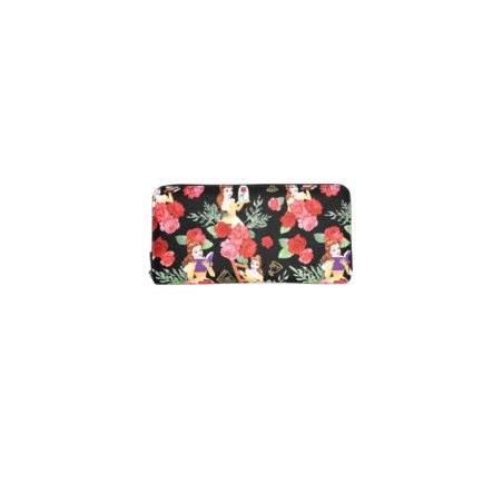 Portefeuille loungefly belle roses la belle & la bête import