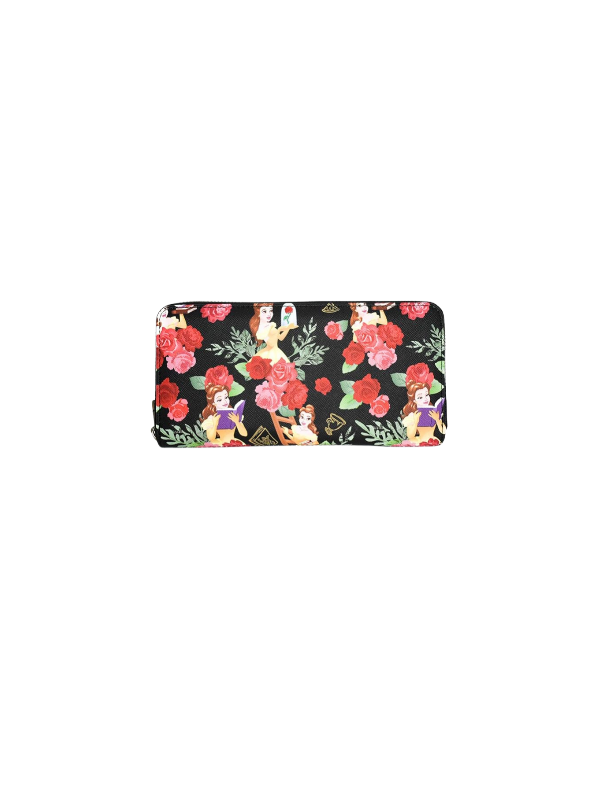Portefeuille loungefly belle roses la belle & la bête import