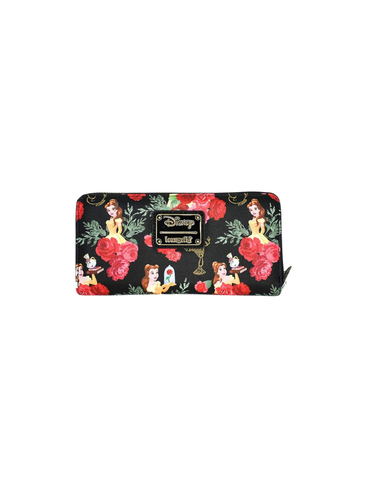 Portefeuille loungefly belle roses la belle & la bête import