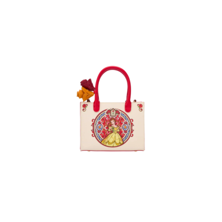 Sac a bandouliere loungefly stained glass la belle & la bête import