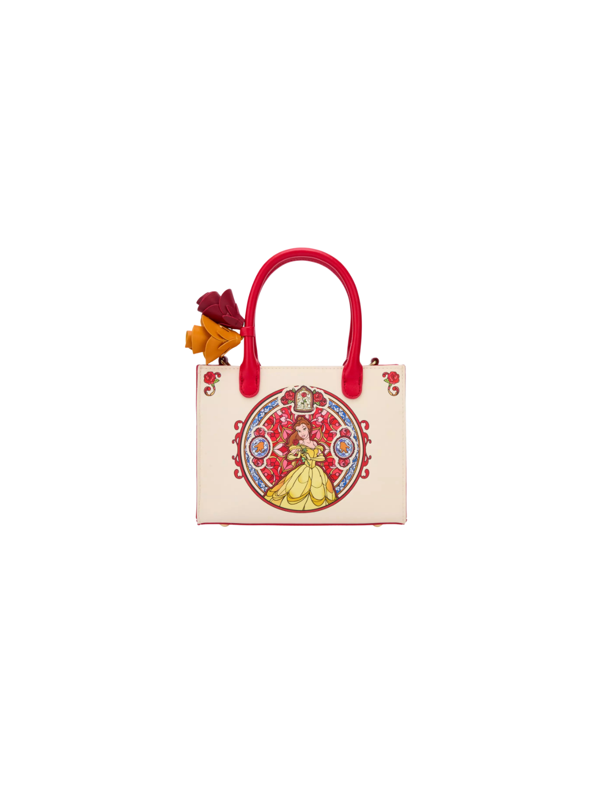 Sac a bandouliere loungefly stained glass la belle & la bête import