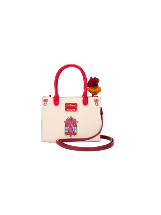 Sac a bandouliere loungefly stained glass la belle & la bête import