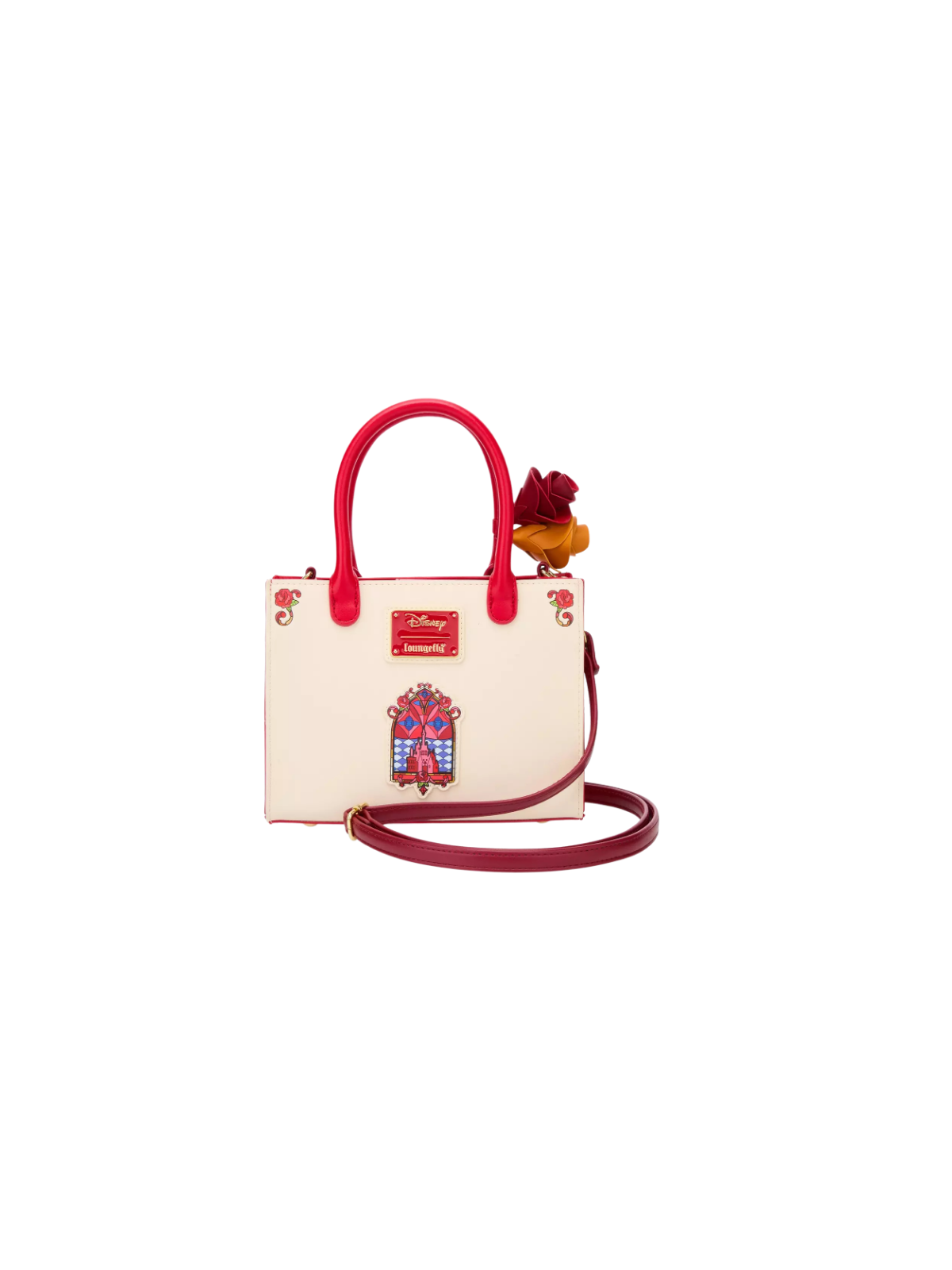 Sac a bandouliere loungefly stained glass la belle & la bête import