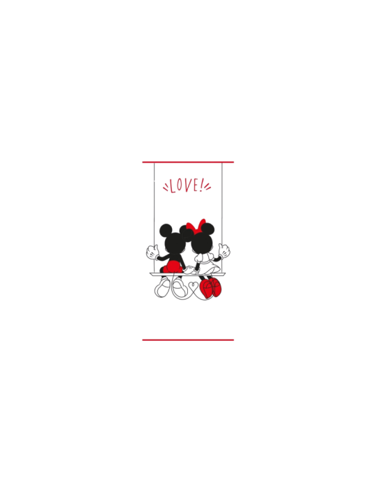 Serviette de bain Mickey & Minnie love Disney