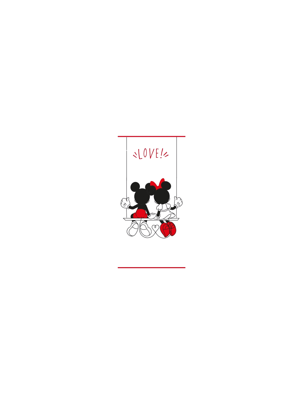 Serviette de bain Mickey & Minnie love Disney