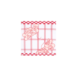 Ensemble de serviettes Mickey et Minnie style café Disney