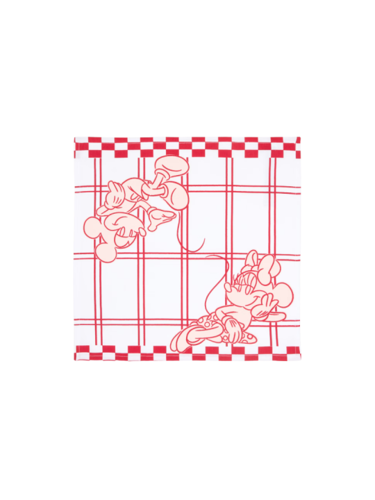 Ensemble de serviettes Mickey et Minnie style café Disney