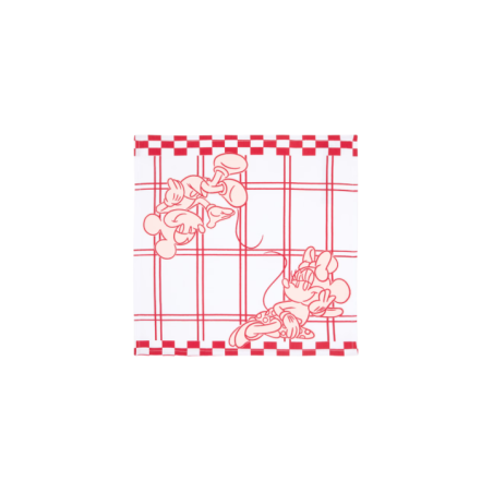 Ensemble de serviettes Mickey et Minnie style café Disney