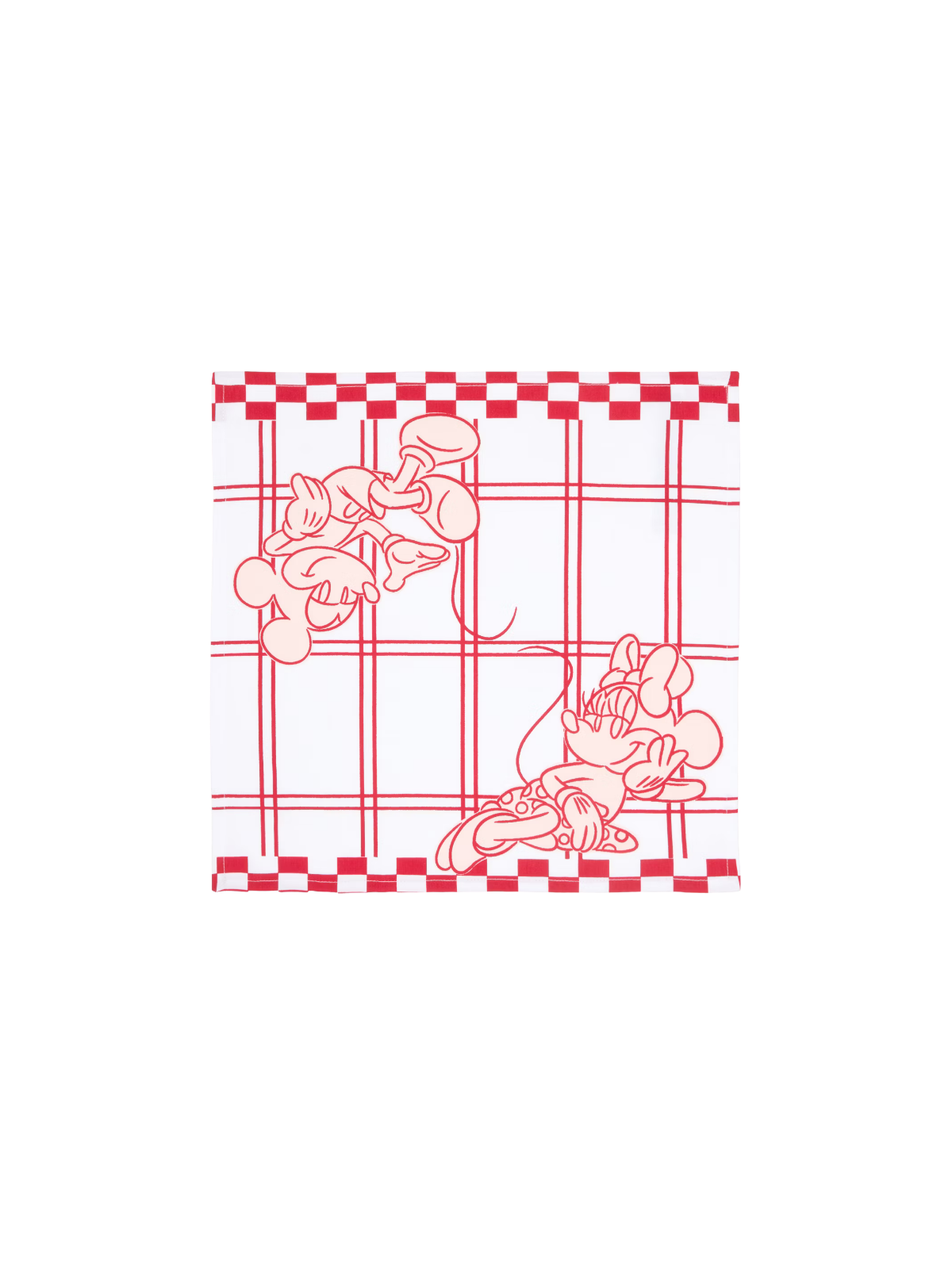 Ensemble de serviettes Mickey et Minnie style café Disney