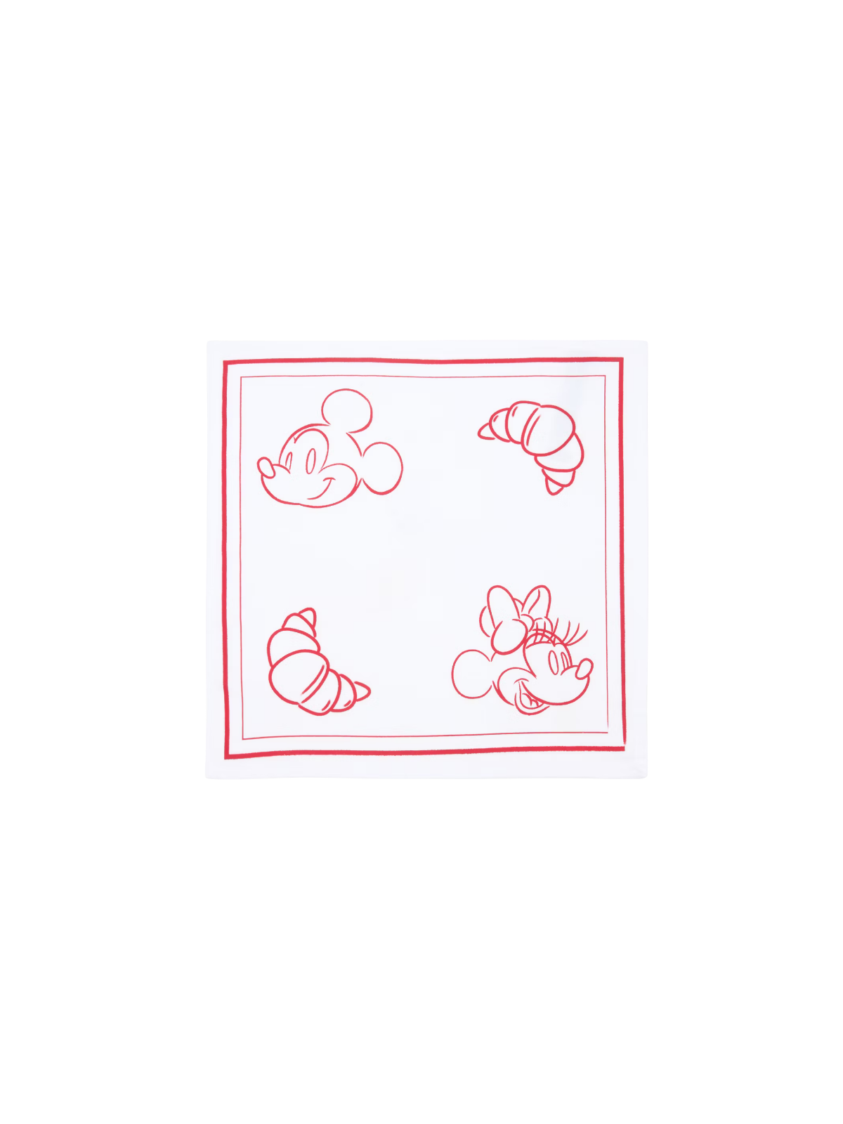 Ensemble de serviettes Mickey et Minnie style café Disney