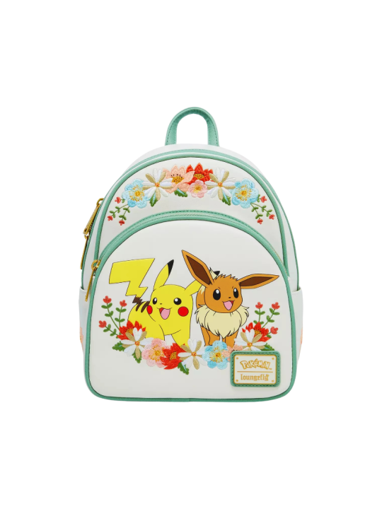 Sac a Dos Loungefly Pokémon Pikachu et Évoli Floral
