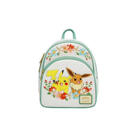 Sac a Dos Loungefly Pokémon Pikachu et Évoli Floral