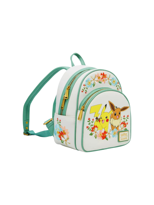 Sac a Dos Loungefly Pokémon Pikachu et Évoli Floral