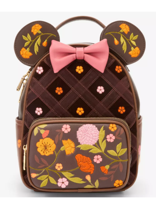 Sac à dos Minnie Mouse Velvet Floral Interchangeable Ears Disney