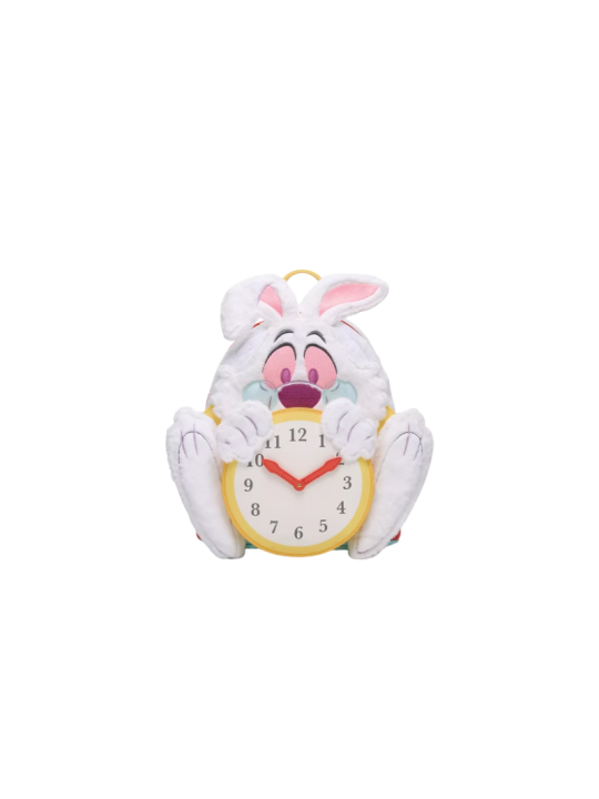 Sac a dos loungefly white rabbit fuzzy alice au pays des merveilles