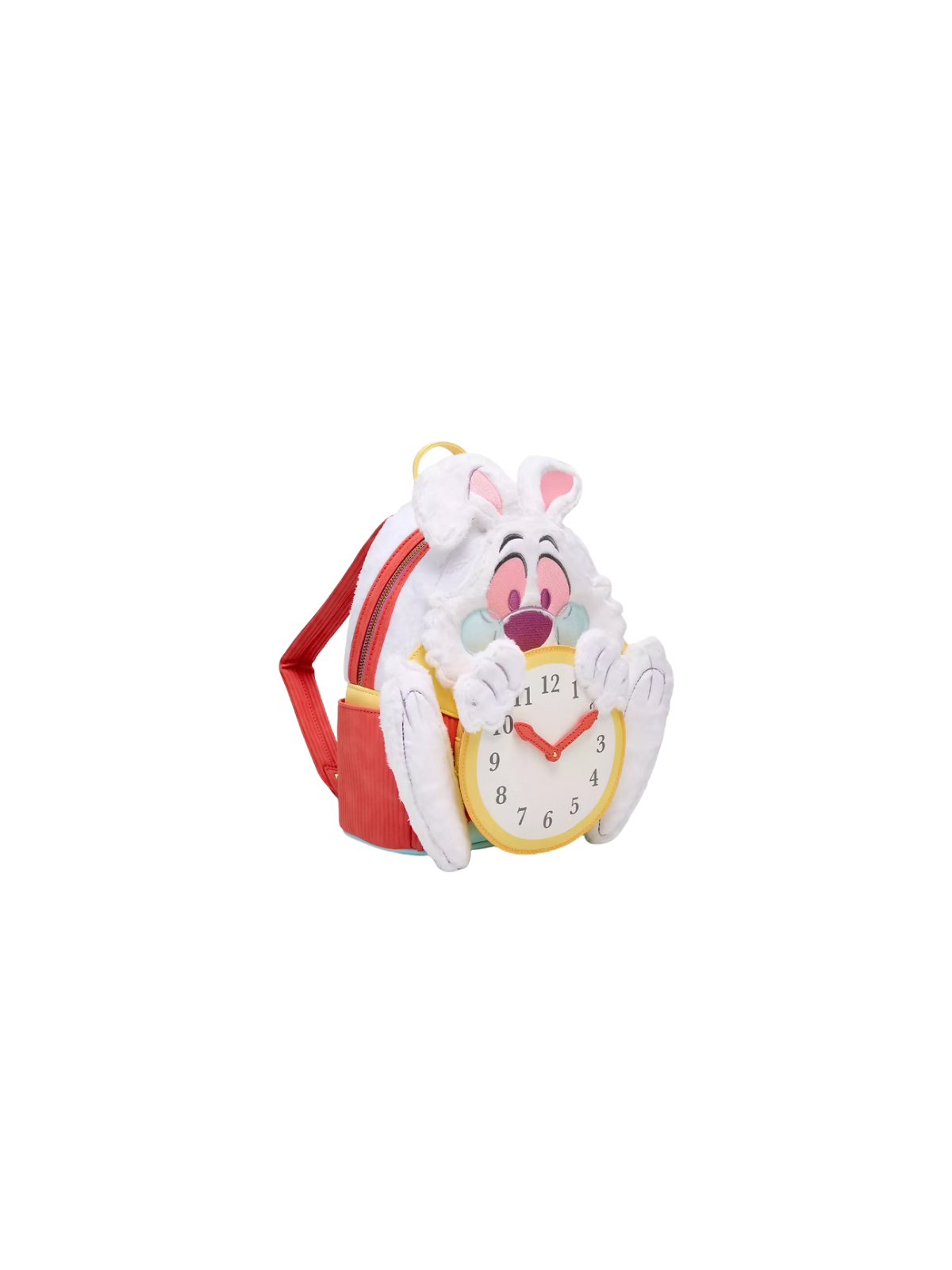 Sac a dos loungefly white rabbit fuzzy alice au pays des merveilles